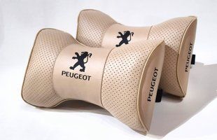 Подушка на подголовник в авто Peugeot 1шт.