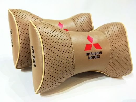 Подушка на підголовник авто Mitsubishi 1 шт