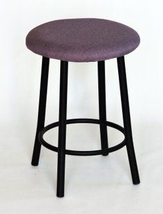 Табурет Таллі (ніжки чорні) з м'яким сидінням тканина СТ TB-D33S-L12