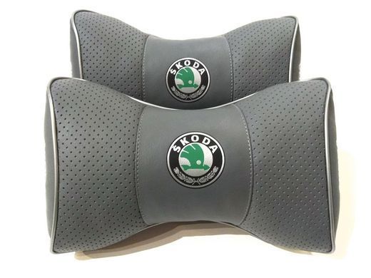 Подушка на підголовник авто Skoda 1 шт