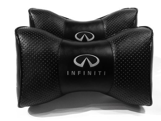 Подушка на подголовник в авто Infiniti серебро 1шт.